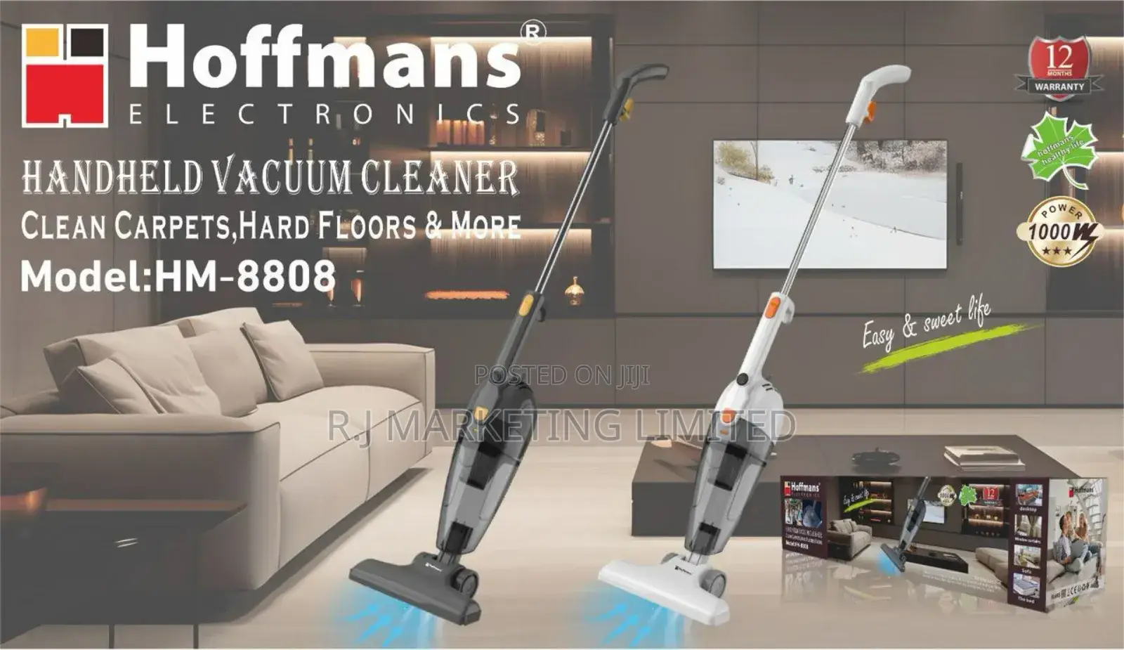 Hoffman Hand Held Vacuum Cleaner 1000 Watts