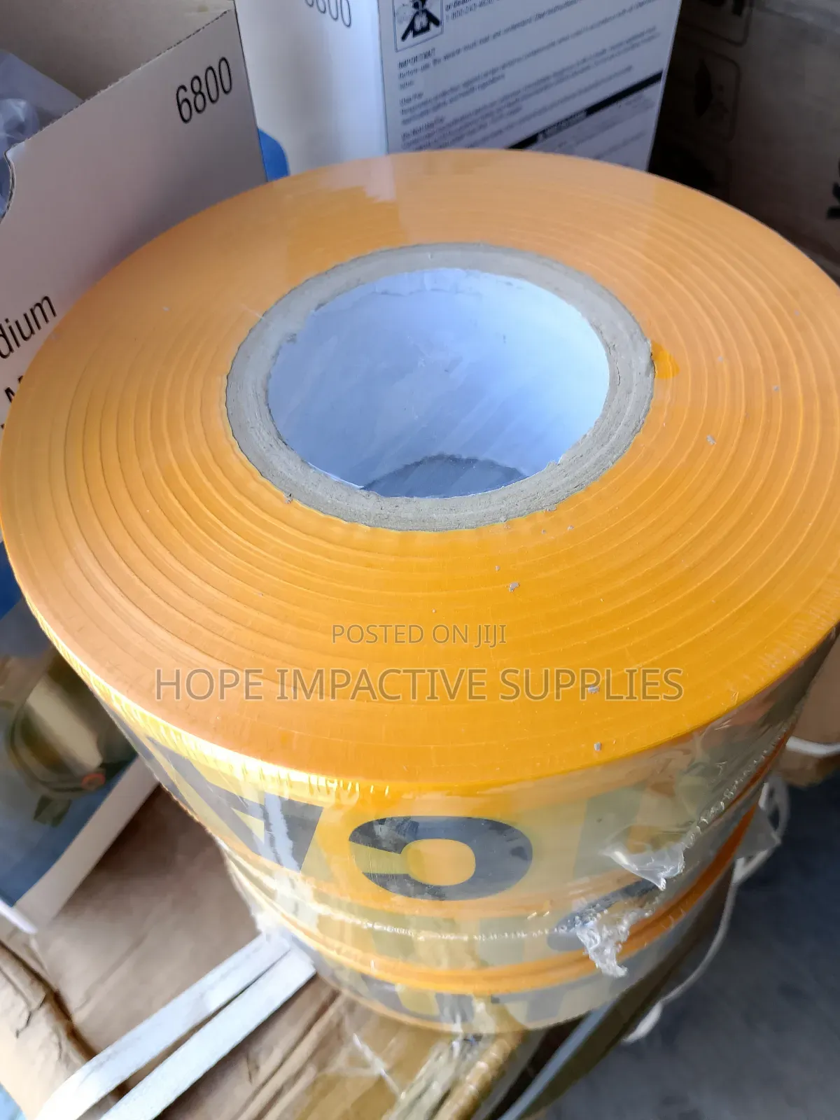 Caution Tape Yellow And Black - (500m)