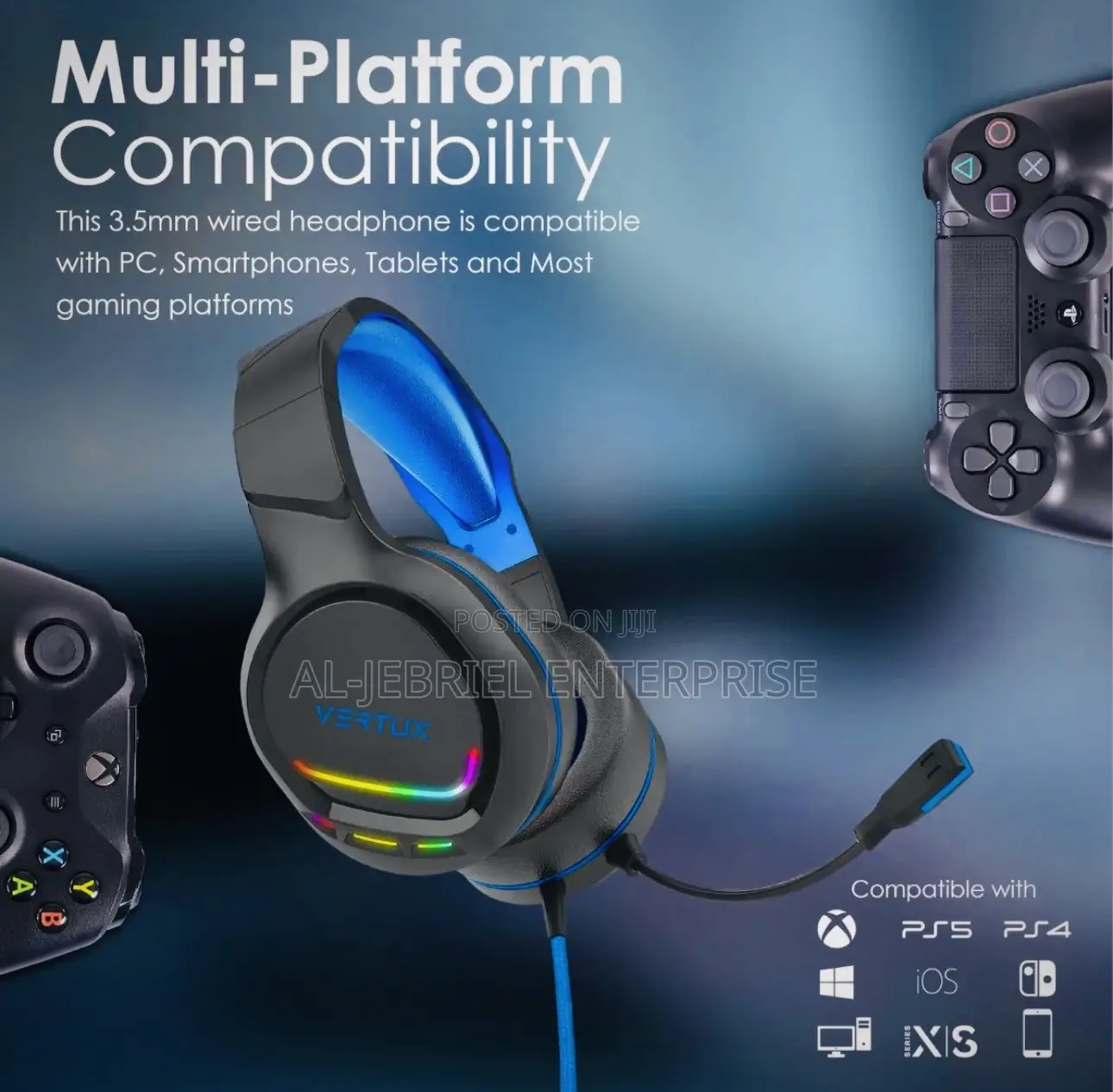 Vertux Tokyo Wired Gaming Headset With Mic