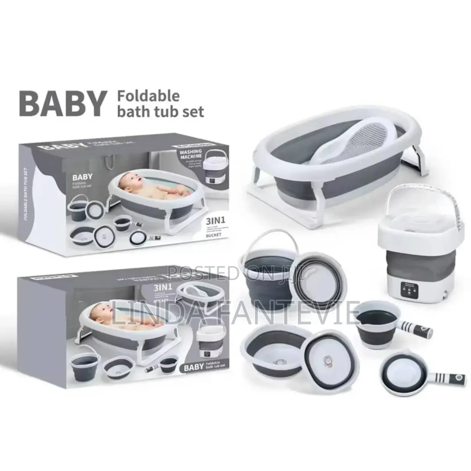 Baby Foldable Bathtub Set