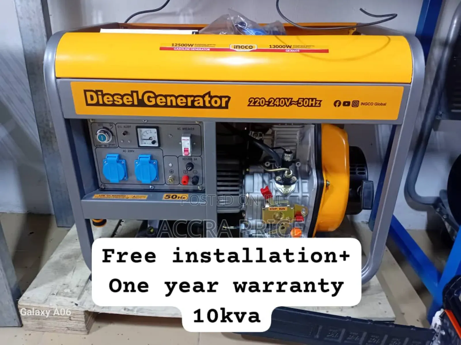 Power Crisis Solution 10kva Ingco Diesel Gen Ingco