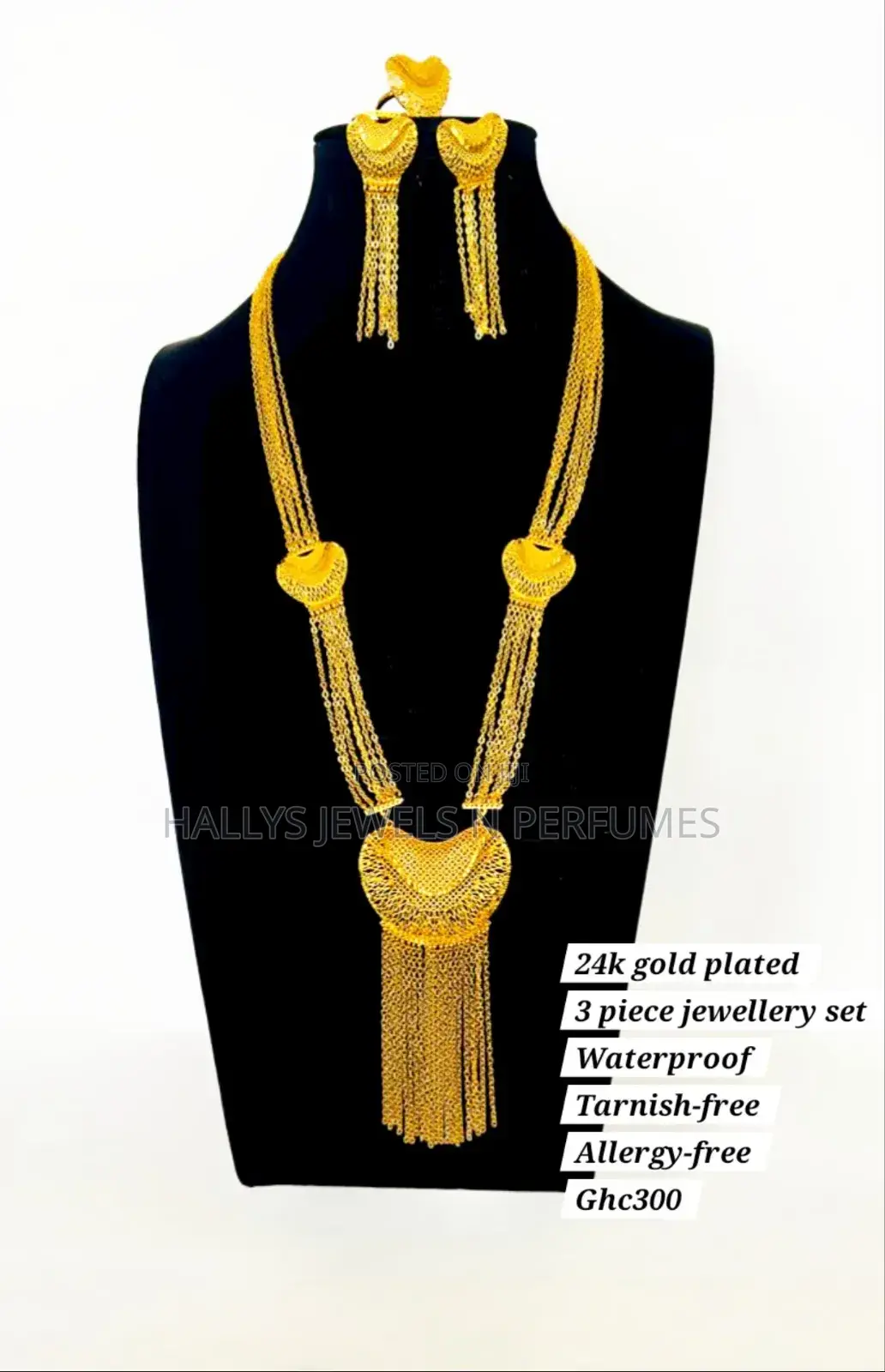 Long Necklace Set, Gold Plated, Skin-Friendly