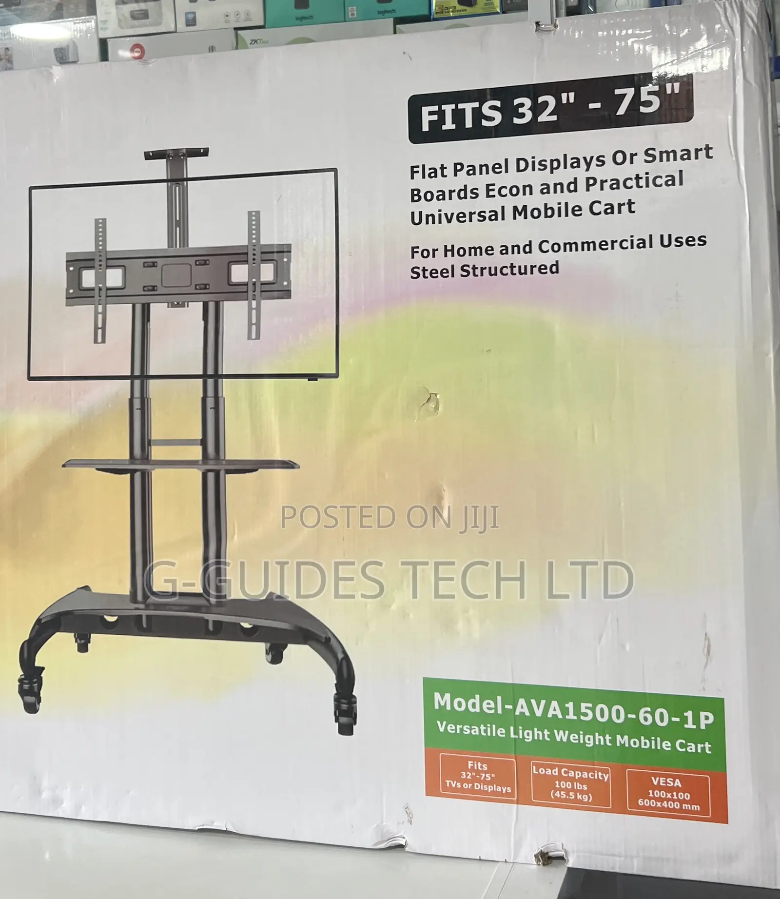 Fits 32” - 75” Movable Tv Stand Heavy Duty With Shelf