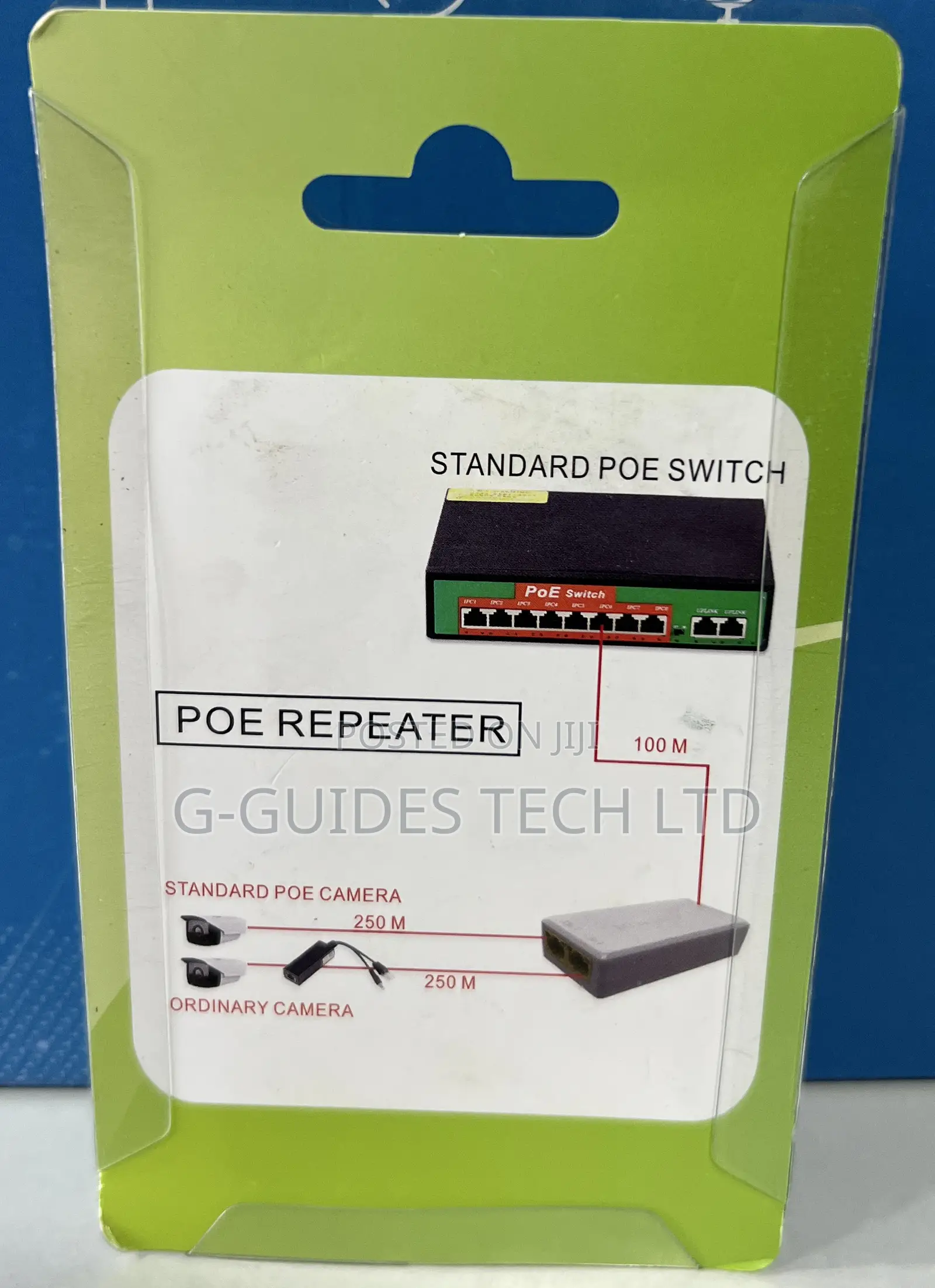 2-Port Poe Repeater, 2-Port Poe Extender 1-in 2-Out 250m
