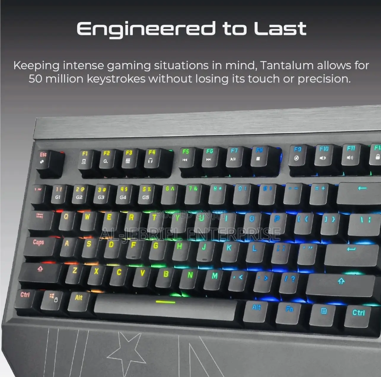 Vertux Tantalum Mechanical Gaming Keyboard