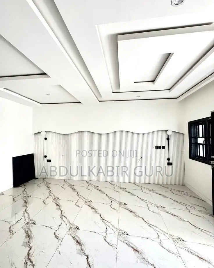 Modern Pop Ceiling Design, Tv Stand and Wall Skimming in Gh