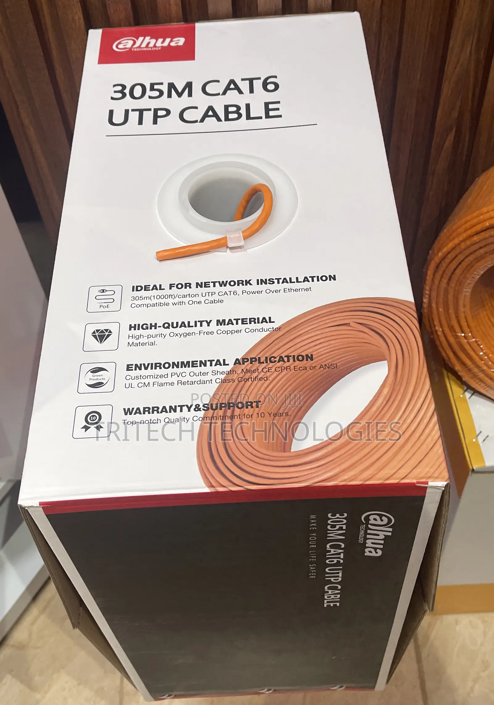 Dahua Pure Copper Dh-Pfm920i-6un-C Utp Cat6 Cable
