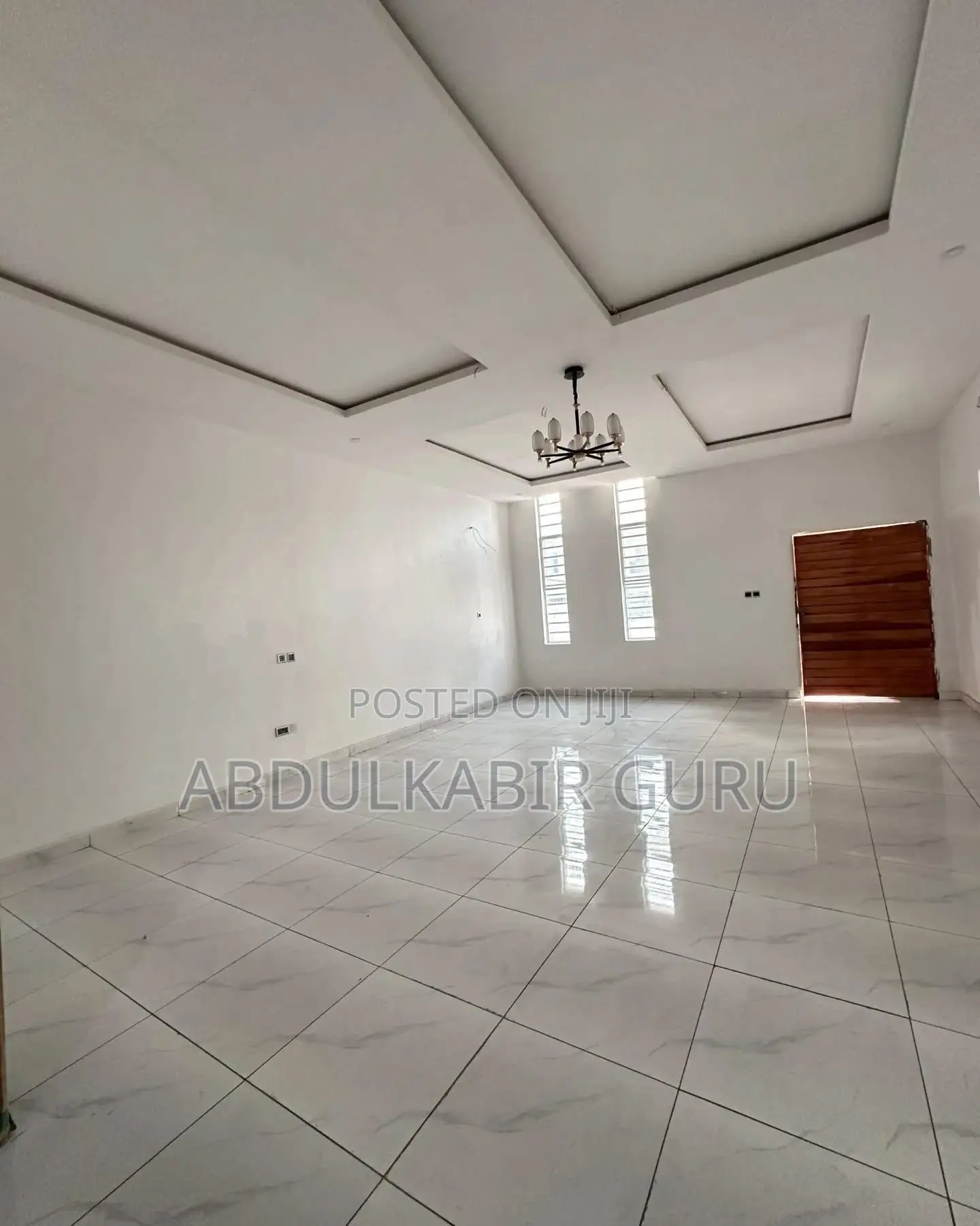 Modern Pop Ceiling Design, Tv Stand and Wall Skimming in Gh