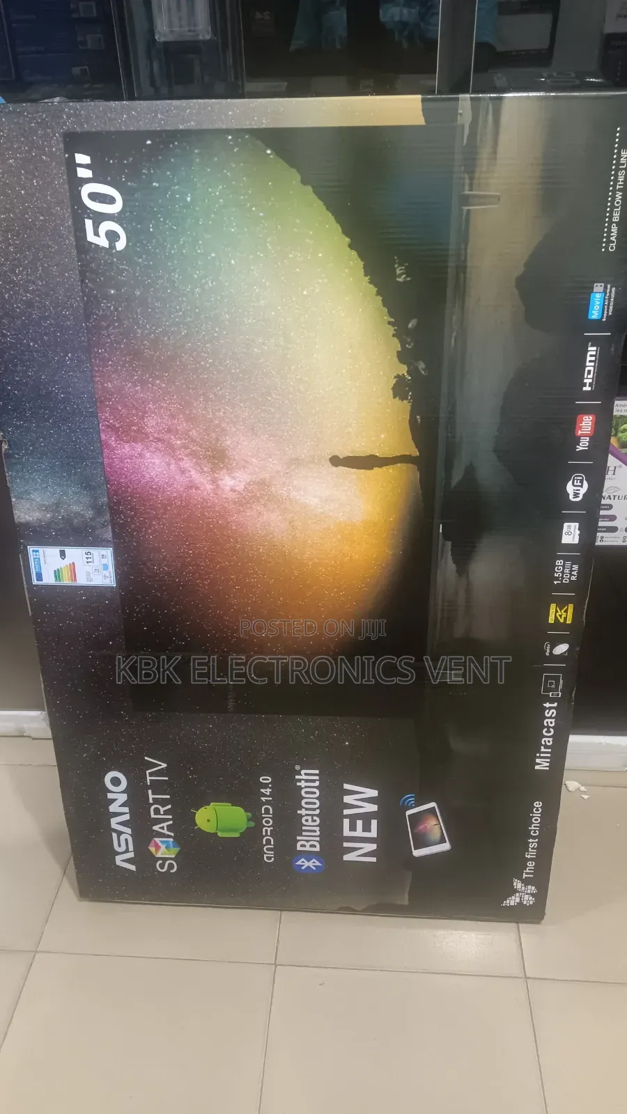 Asano 50" Smart Uhd 4k Android Satellite Digital Tv