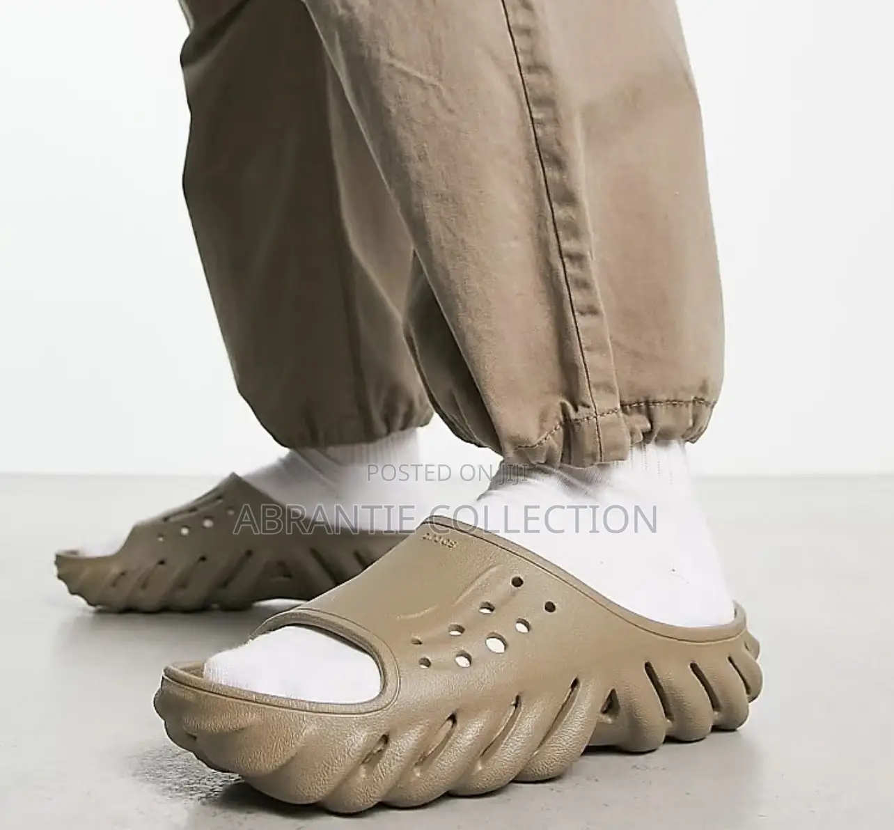 Unisex Crocs Echo Slides Brown