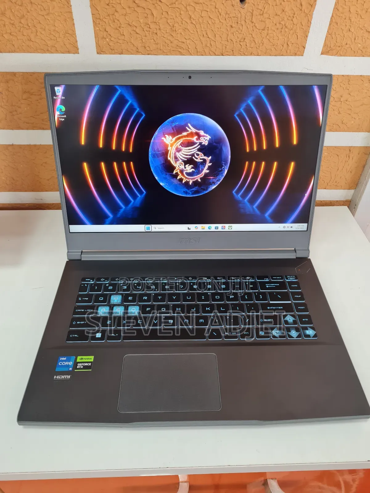 New Laptop MSI 16GB Intel Core I5 SSD 512GB