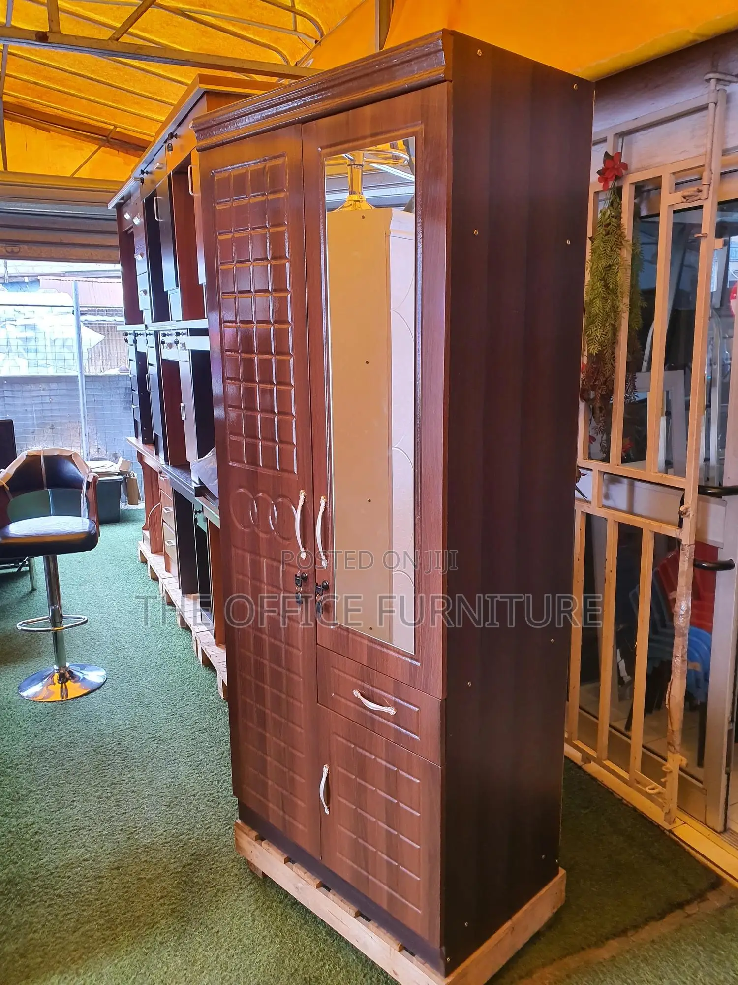 Two Doors Wardrobe(Brown)