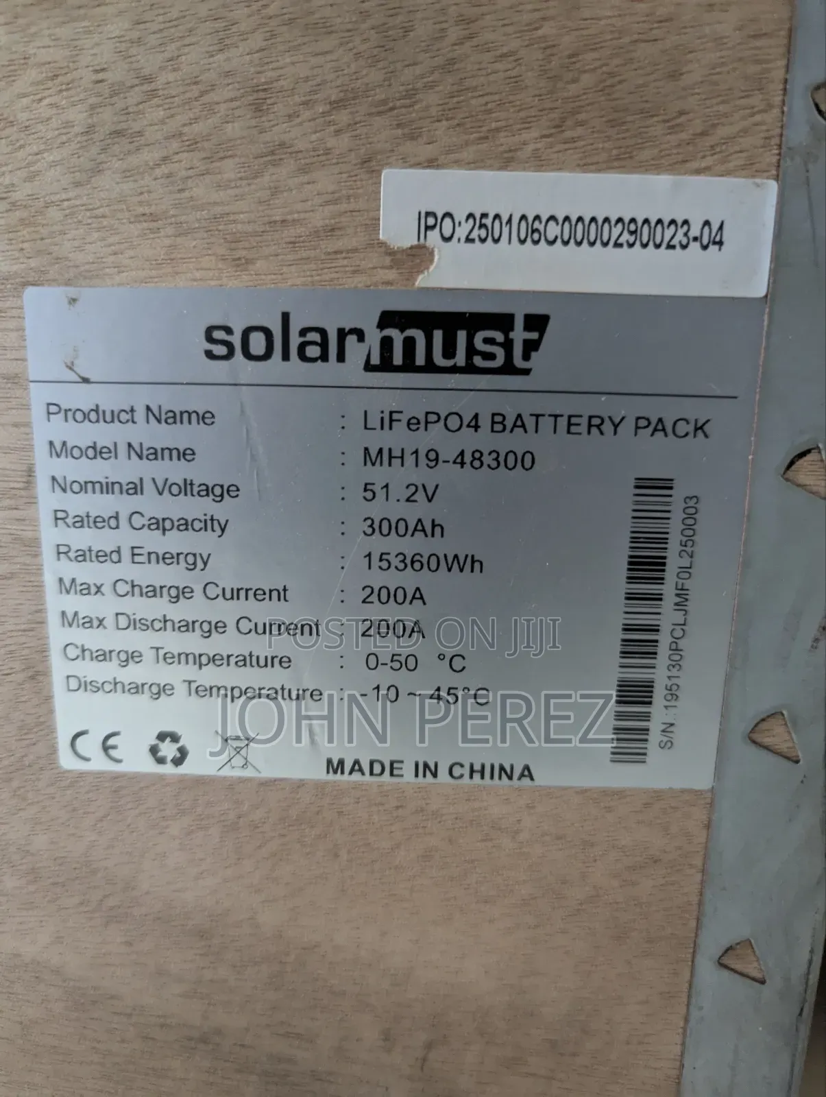51.2v 200ah 10kwh Must Lithium Batteries