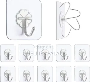 Photo - 6pcs Of Transparent Adhesive Wall Hook For Hanging