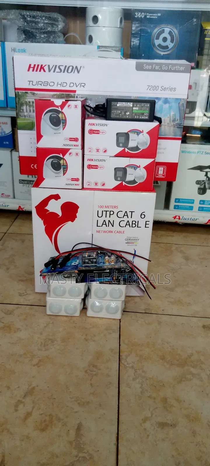 4 Channel Kit Hikvision 2mp With 100m Cat 6 Cable