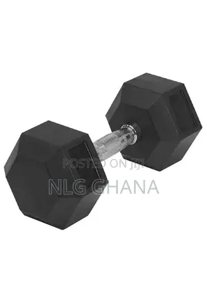 15kg Rubber-Wrapped Hexagonal Dumbbell for Muscle Hj_a029_15