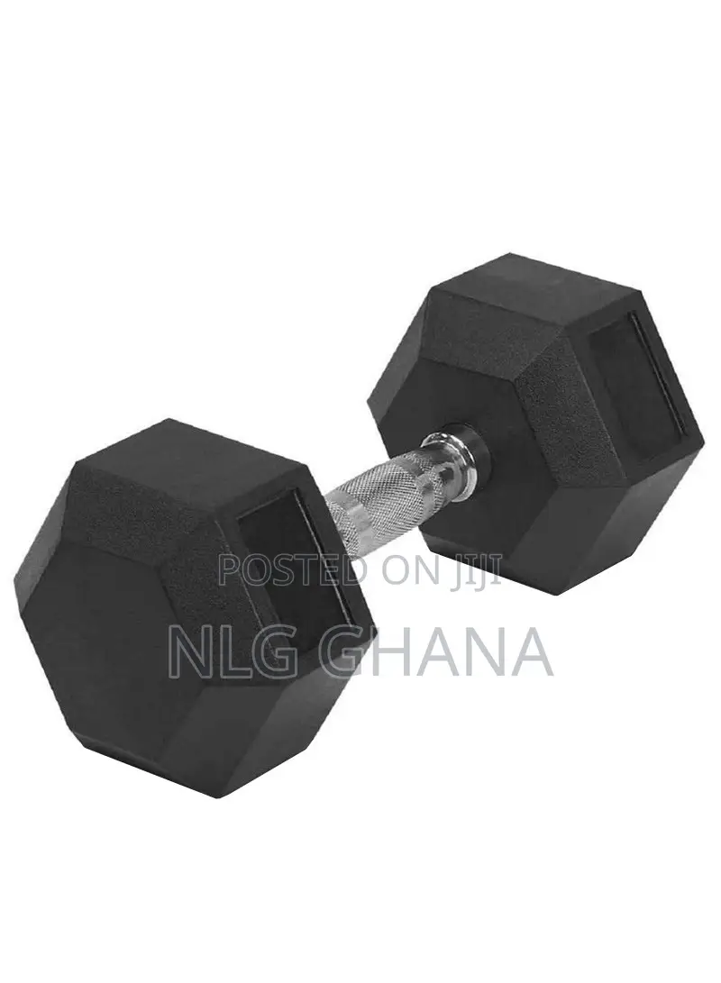 15kg Rubber-Wrapped Hexagonal Dumbbell for Muscle Hj_a029_15
