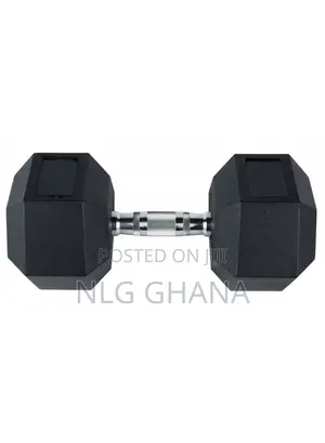 15kg Rubber-Wrapped Hexagonal Dumbbell for Muscle Hj_a029_15