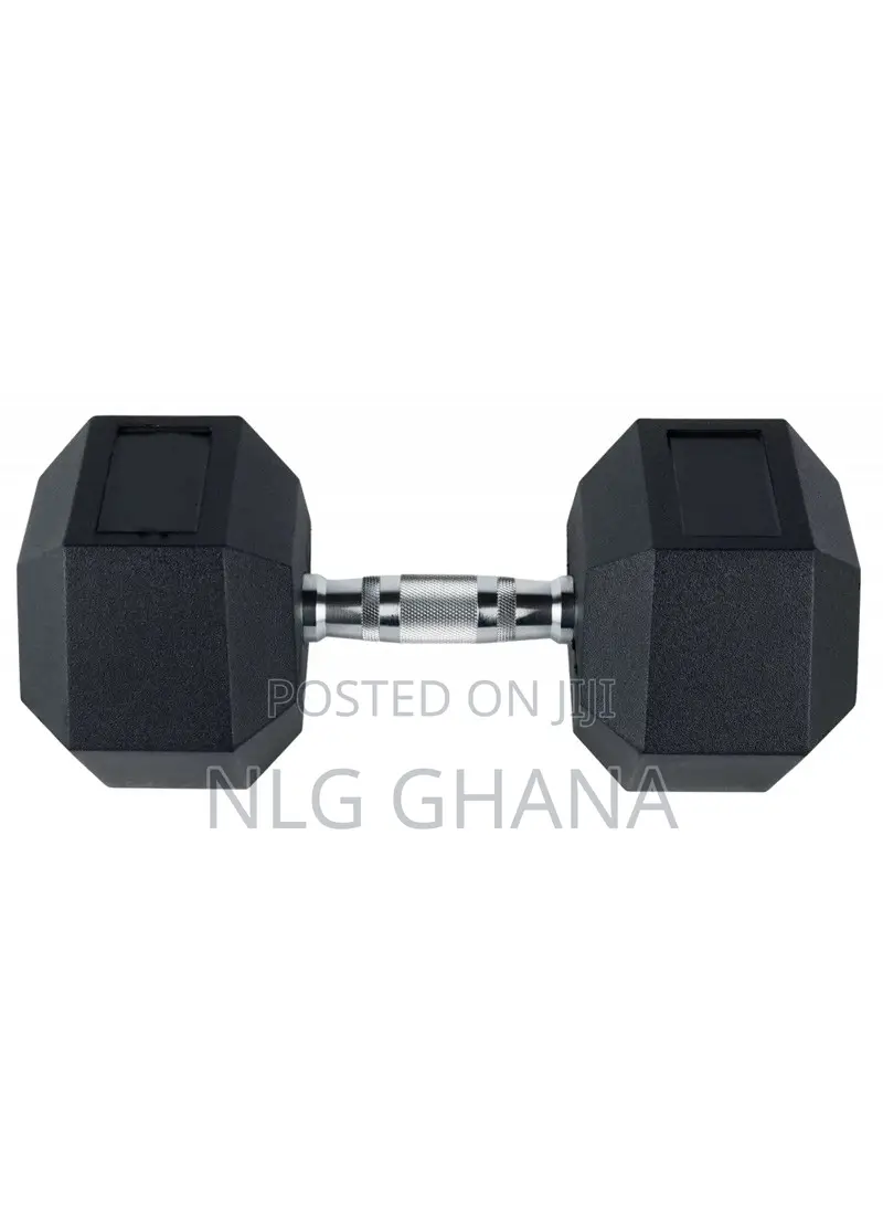 15kg Rubber-Wrapped Hexagonal Dumbbell for Muscle Hj_a029_15