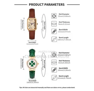 Luckyfox 2pcs Classic Wristwatch Gift Set For Her