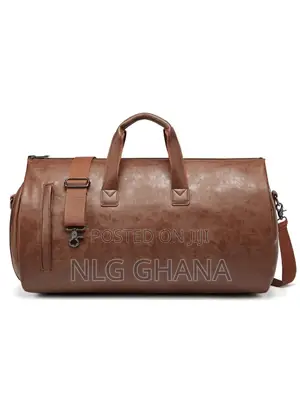 Pu Leather Men Suit Storage Bag Large Capacity
