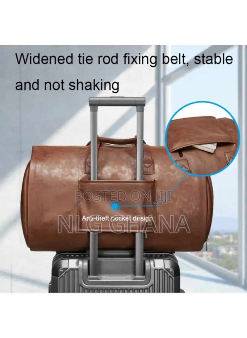 Pu Leather Men Suit Storage Bag Large Capacity