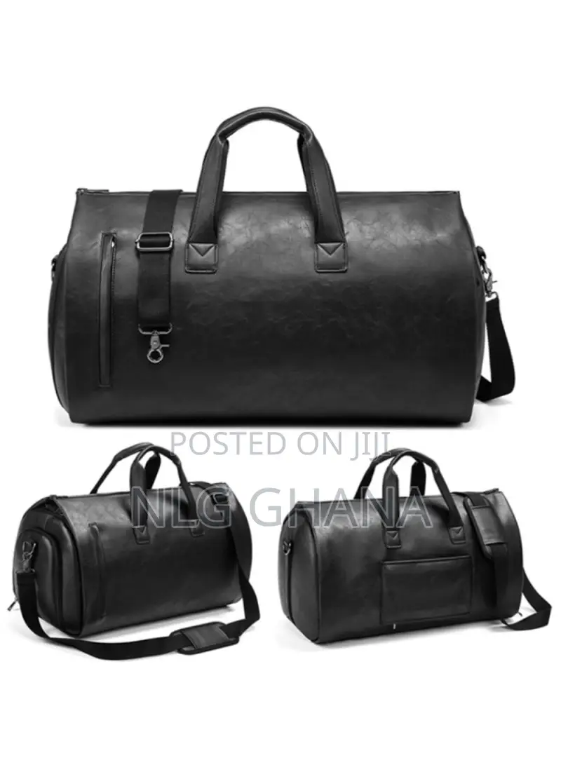 Pu Leather Men Suit Storage Bag Large Capacity
