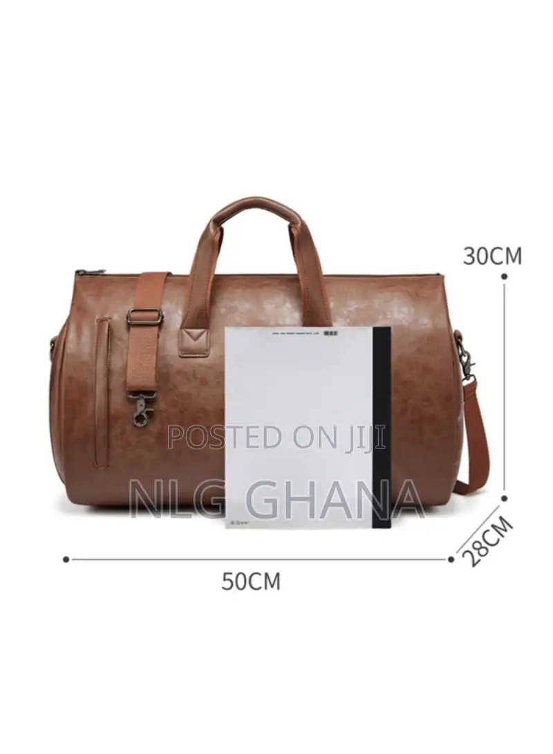 Pu Leather Men Suit Storage Bag Large Capacity