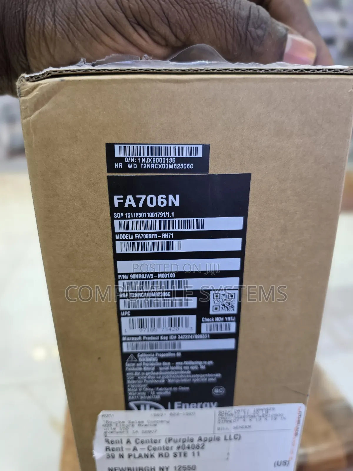 New Laptop Asus TUF Gaming F16 8GB AMD Ryzen 7 SSD 512GB