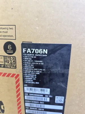 New Laptop Asus TUF Gaming F16 8GB AMD Ryzen 7 SSD 512GB