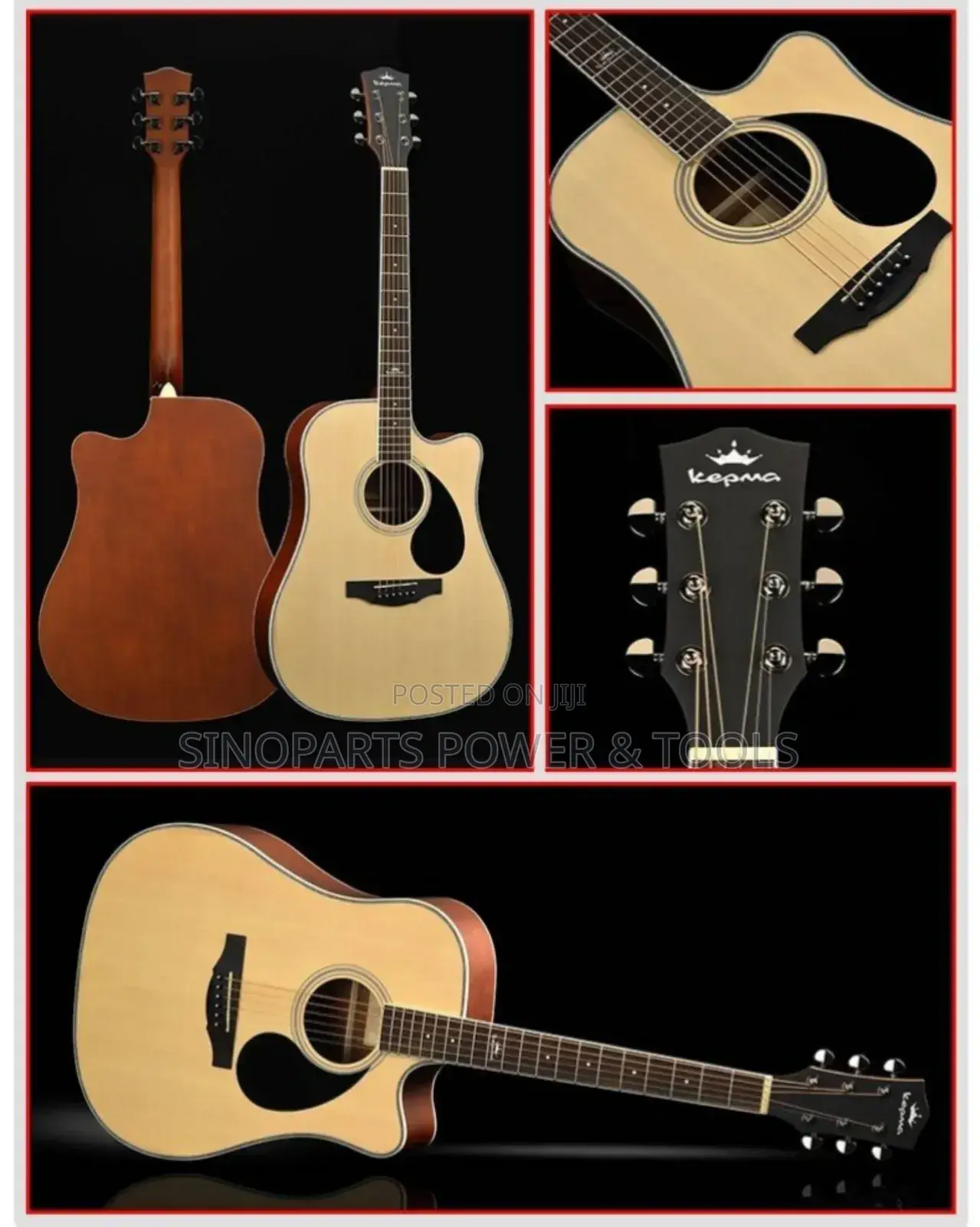Kepma Acoustic Guitar Beginner Kit Full Set Strong Sound