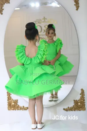 Green Princess Ball Gown, Matching Handbag Hair Accessory