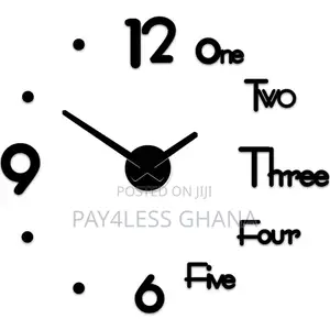 3d Diy Framless Large Wall Clock