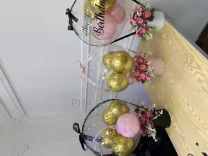 Ballon Floral Bouquet, Grand Bouquet,With Champagne Etc