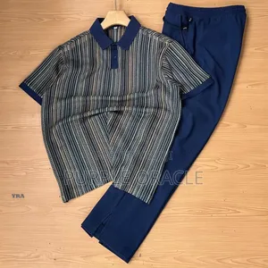 Stripped Kaftan Top and Comfort Pants Set