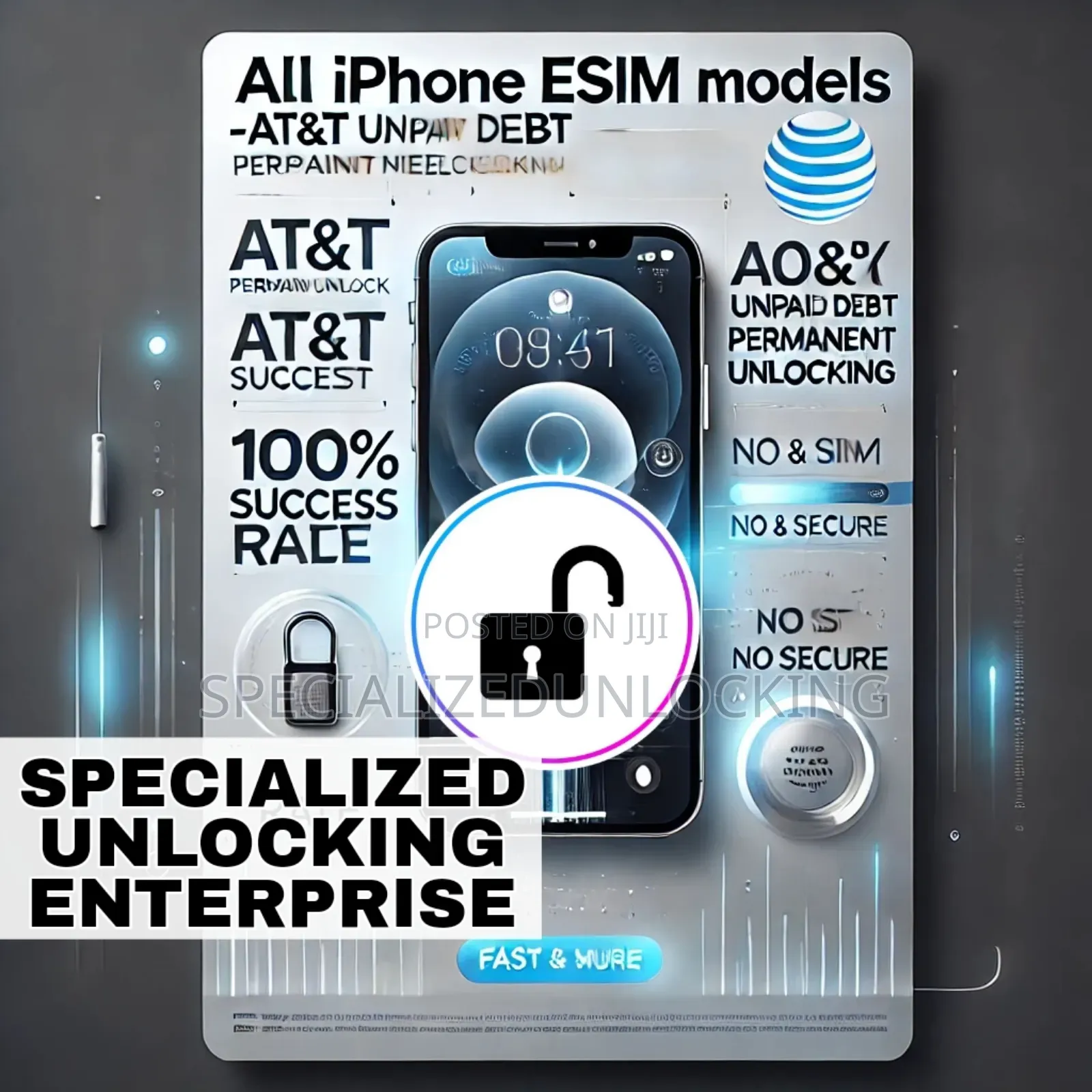 All iPhones at T Esim Models Unpaid Dept Unlocking Permanent