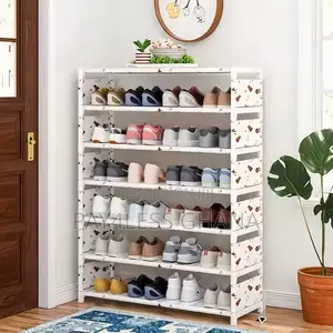 7-Layer Little Bear Metal Shoe Rack