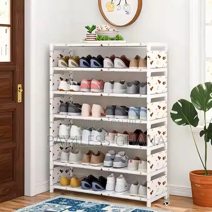 7-Layer Little Bear Metal Shoe Rack