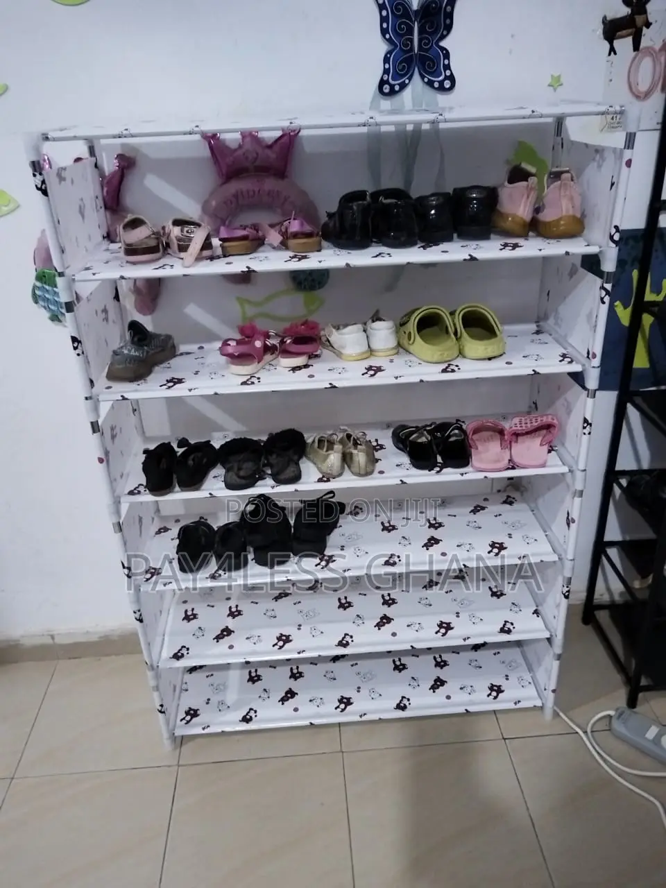 7-Layer Little Bear Metal Shoe Rack