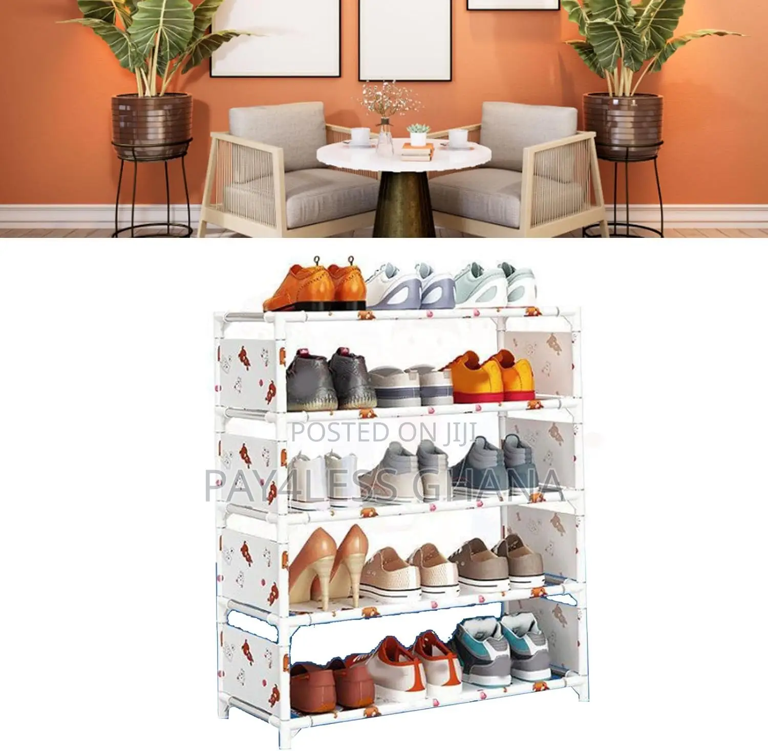 7-Layer Little Bear Metal Shoe Rack
