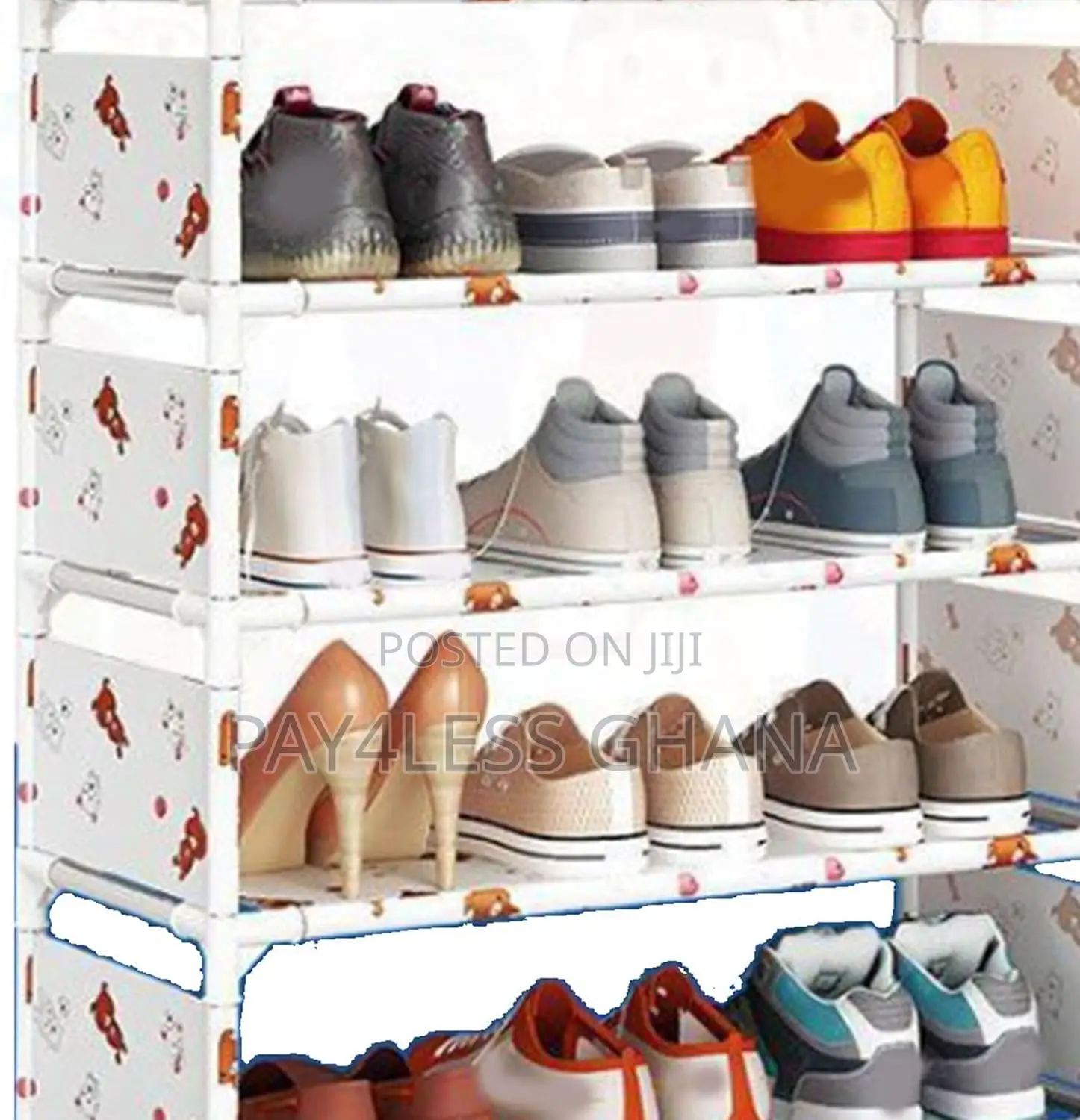 7-Layer Little Bear Metal Shoe Rack