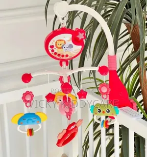 Musical Baby Crib Mobile With Rotating Toys Infant Bed