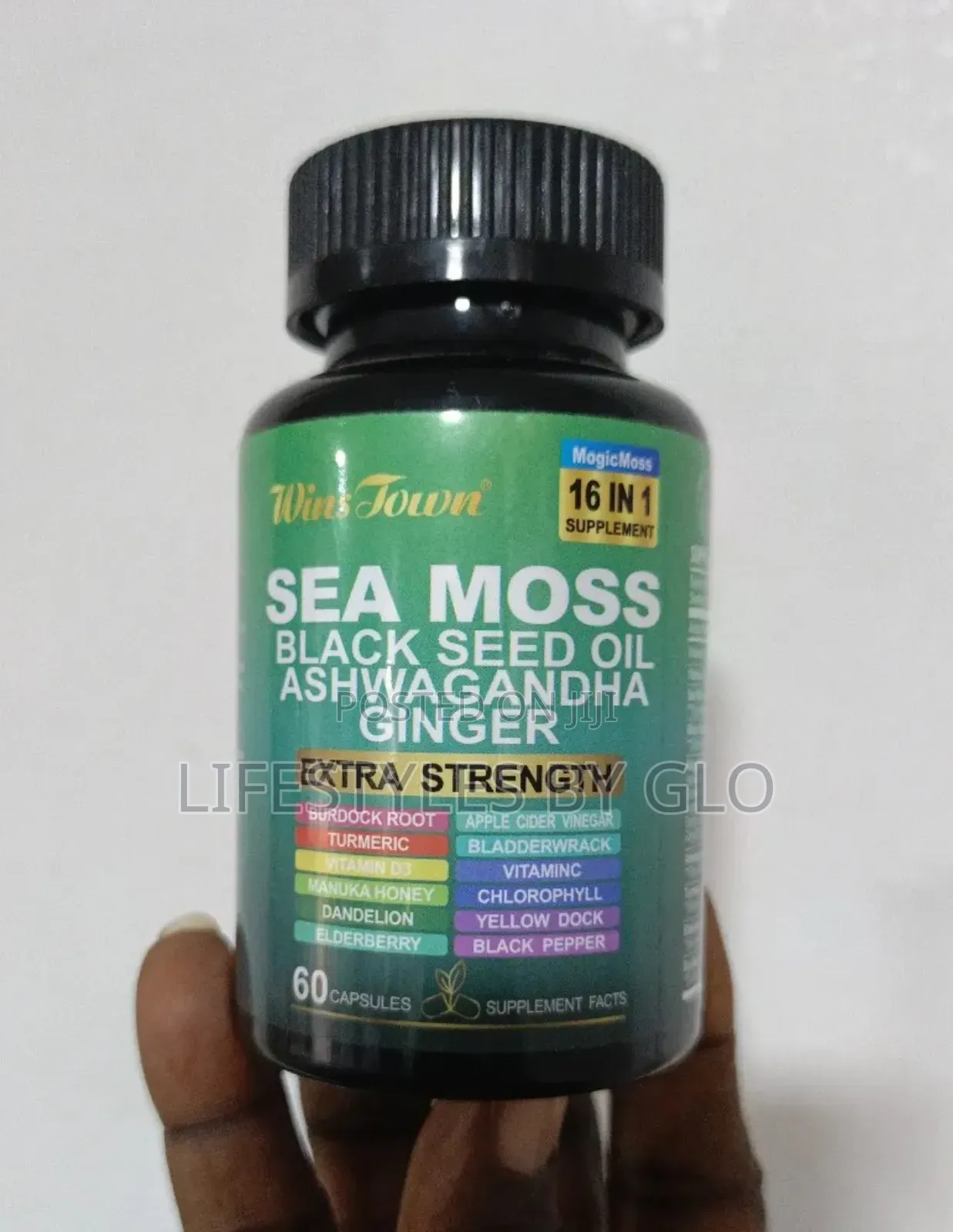 16in1 Sea Moss +Ashwagandha+ Black Seed Extra Strength 60caps