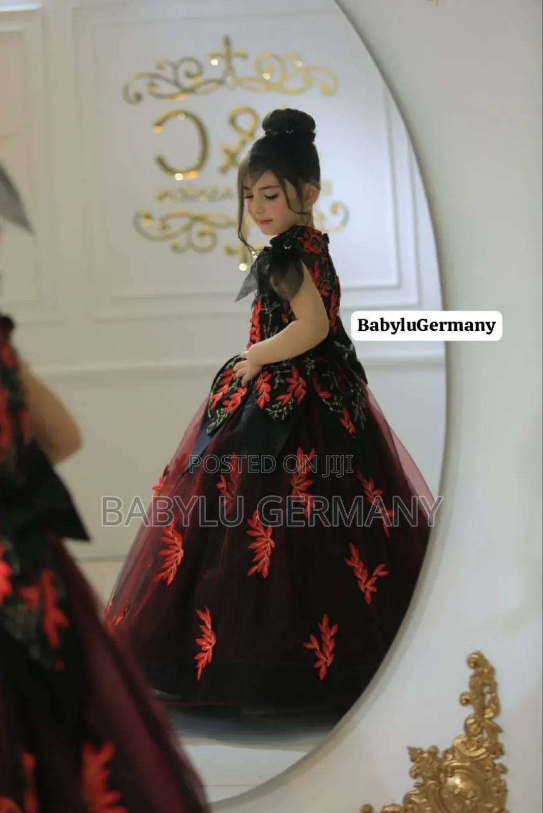 Black Red Turkey Luxury Princess Dress Fascinator