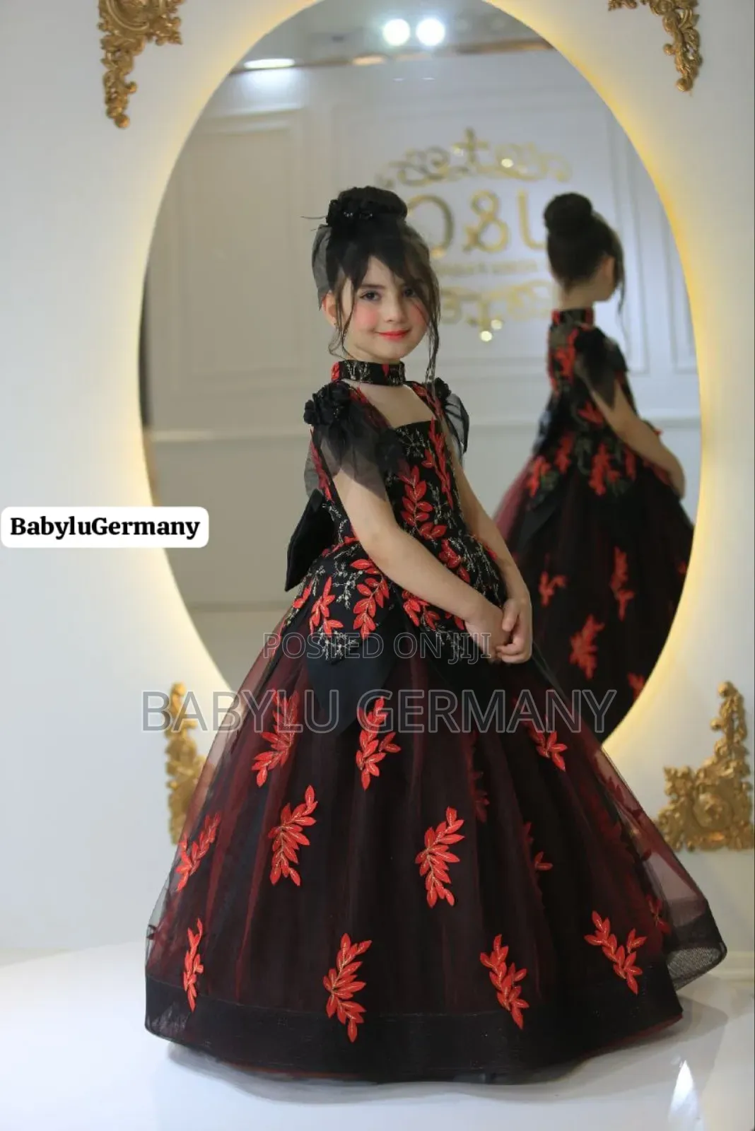 Black Red Turkey Luxury Princess Dress Fascinator