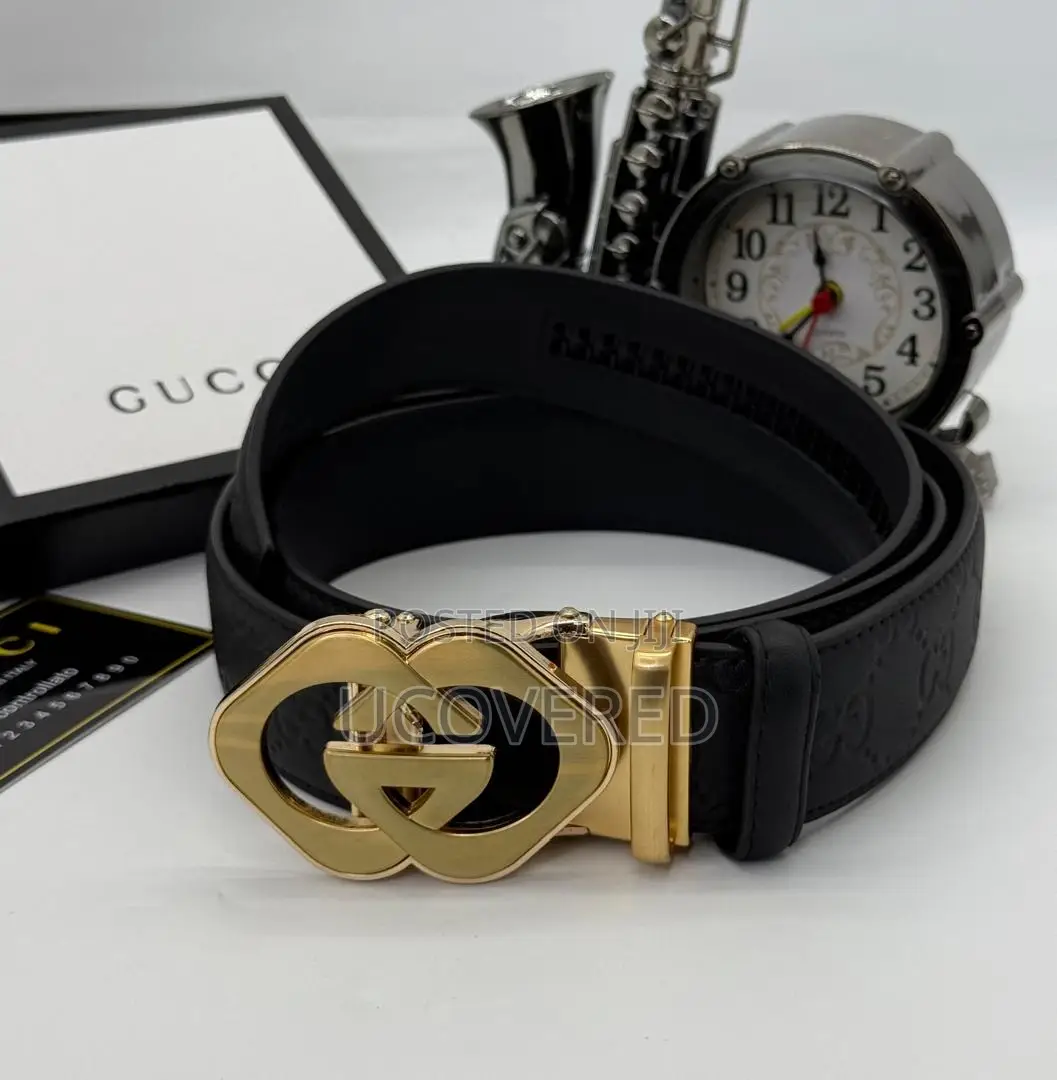 Branded Men’S Leather Dress Belt(Automatic Buckle)