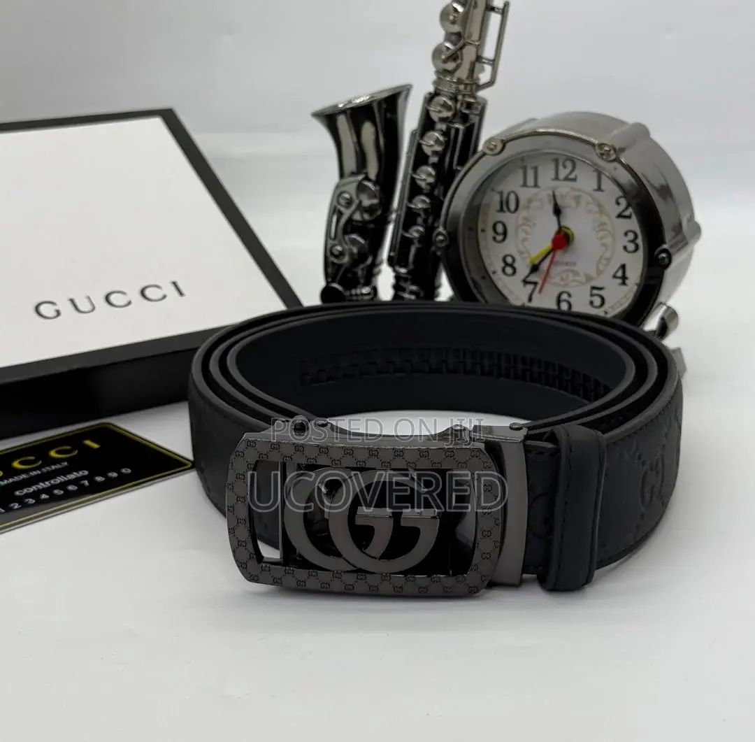 Branded Men’S Leather Dress Belt(Automatic Buckle)