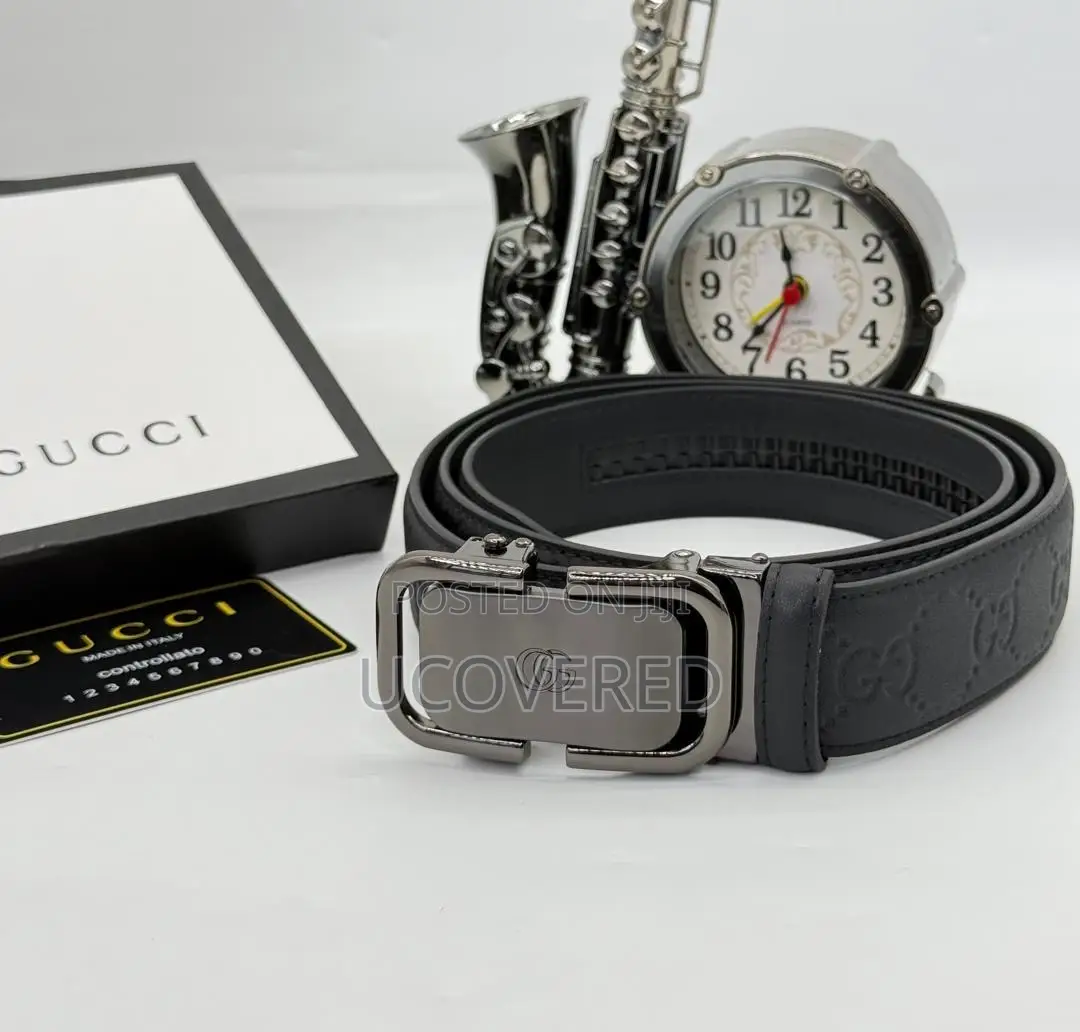 Branded Men’S Leather Dress Belt(Automatic Buckle)