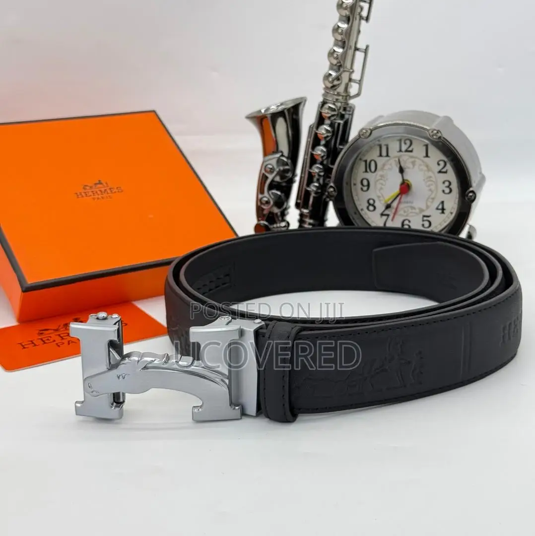 Branded Men’S Leather Dress Belt(Automatic Buckle)