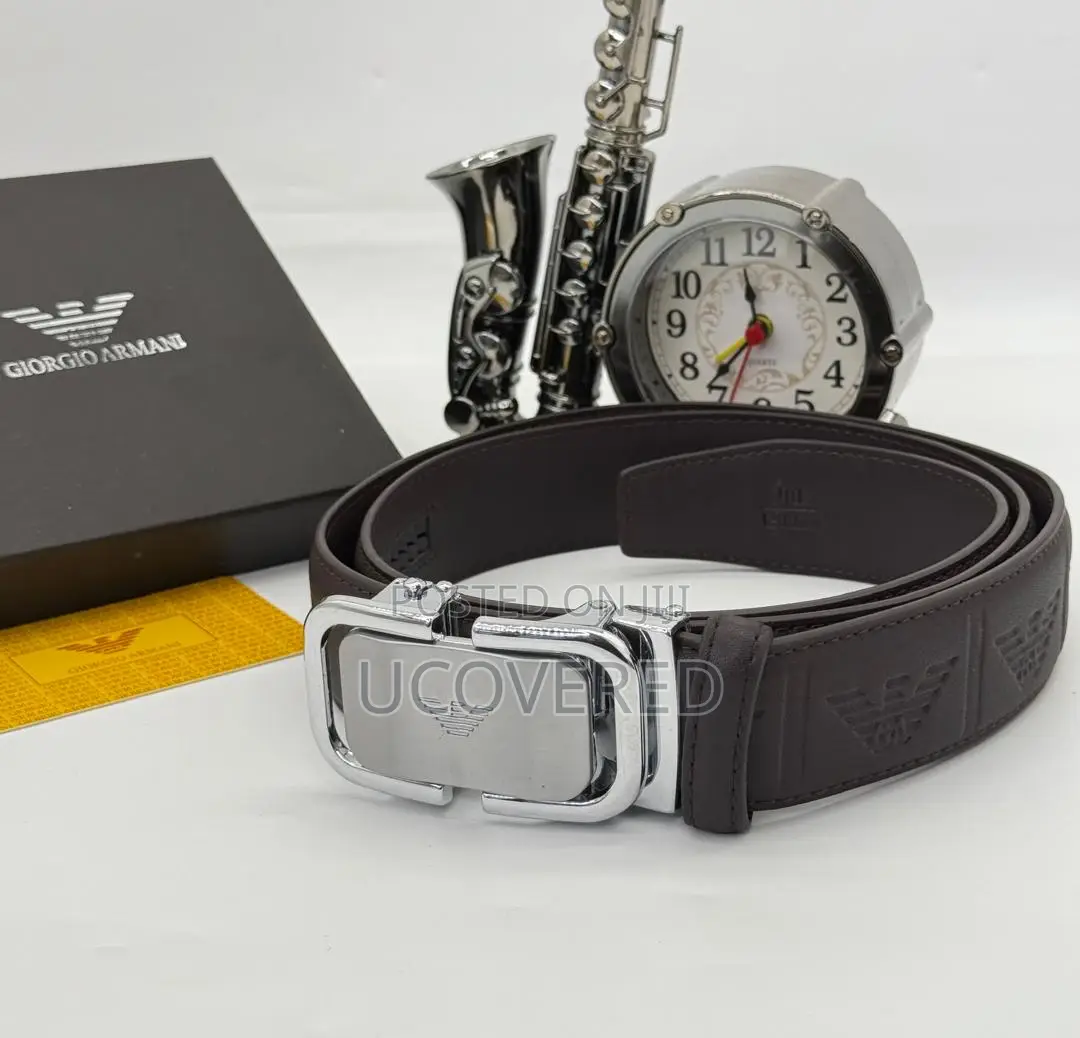 Branded Men’S Leather Dress Belt(Automatic Buckle)